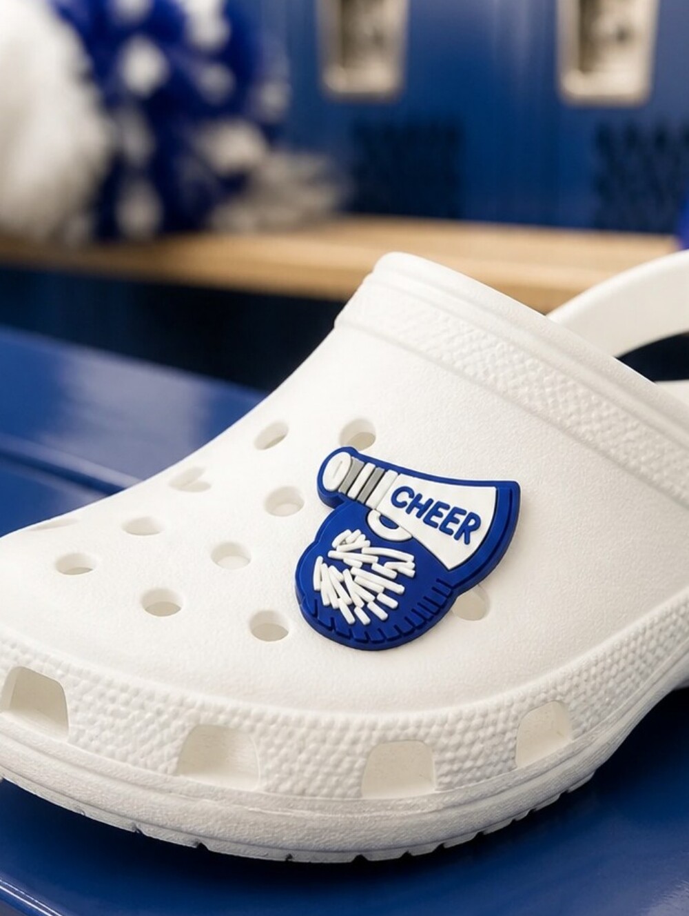 Cheerleader Croc Shoe Charm Cheer Megaphone Pom Poms School Spirit Jibbitz Style